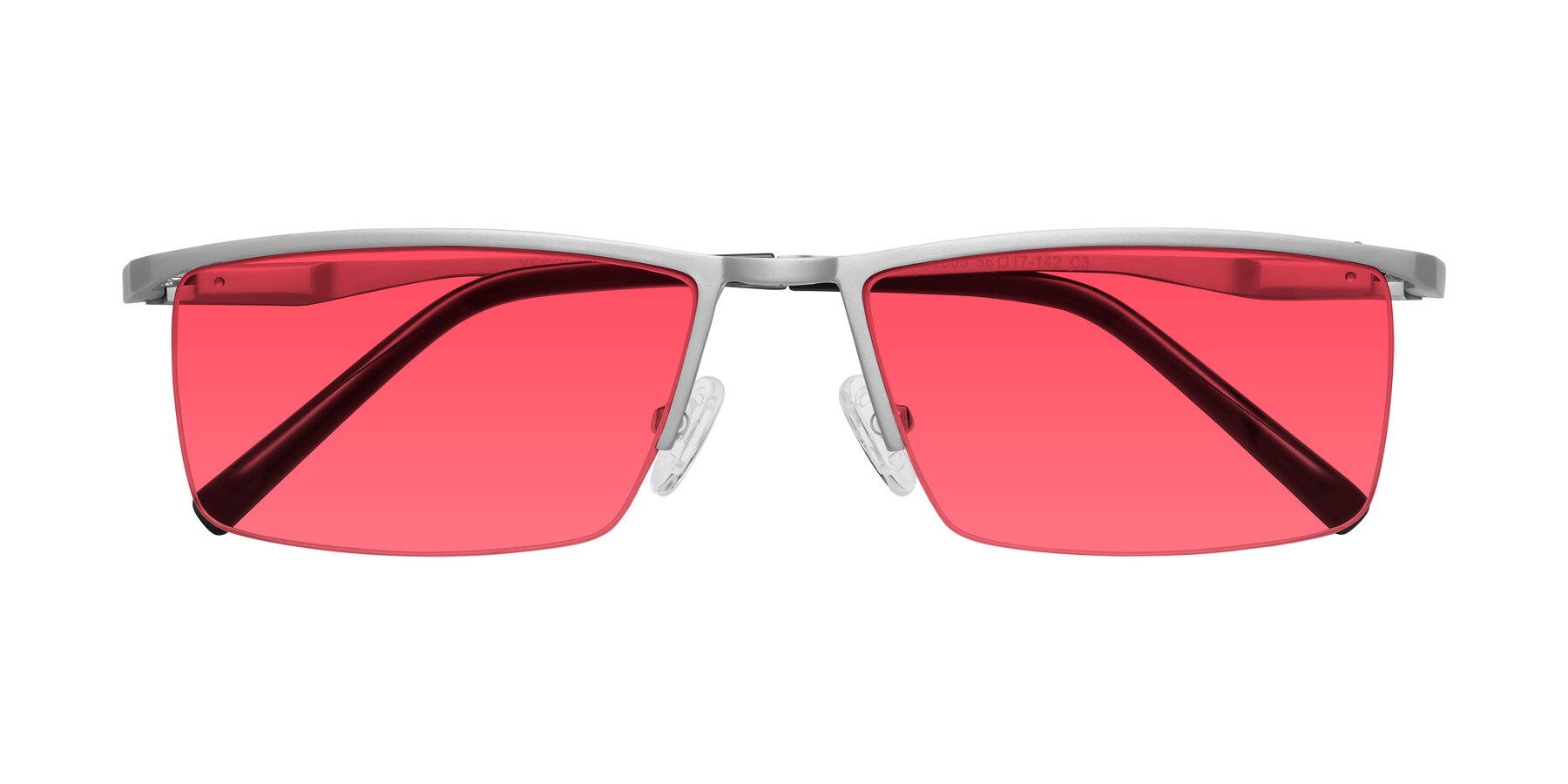 Folded Front of XL9005 in Silver with Red Tinted Lenses