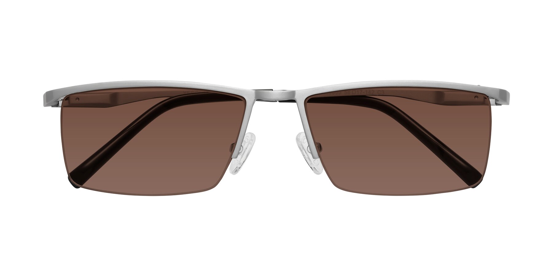 Folded Front of XL9005 in Silver with Brown Tinted Lenses