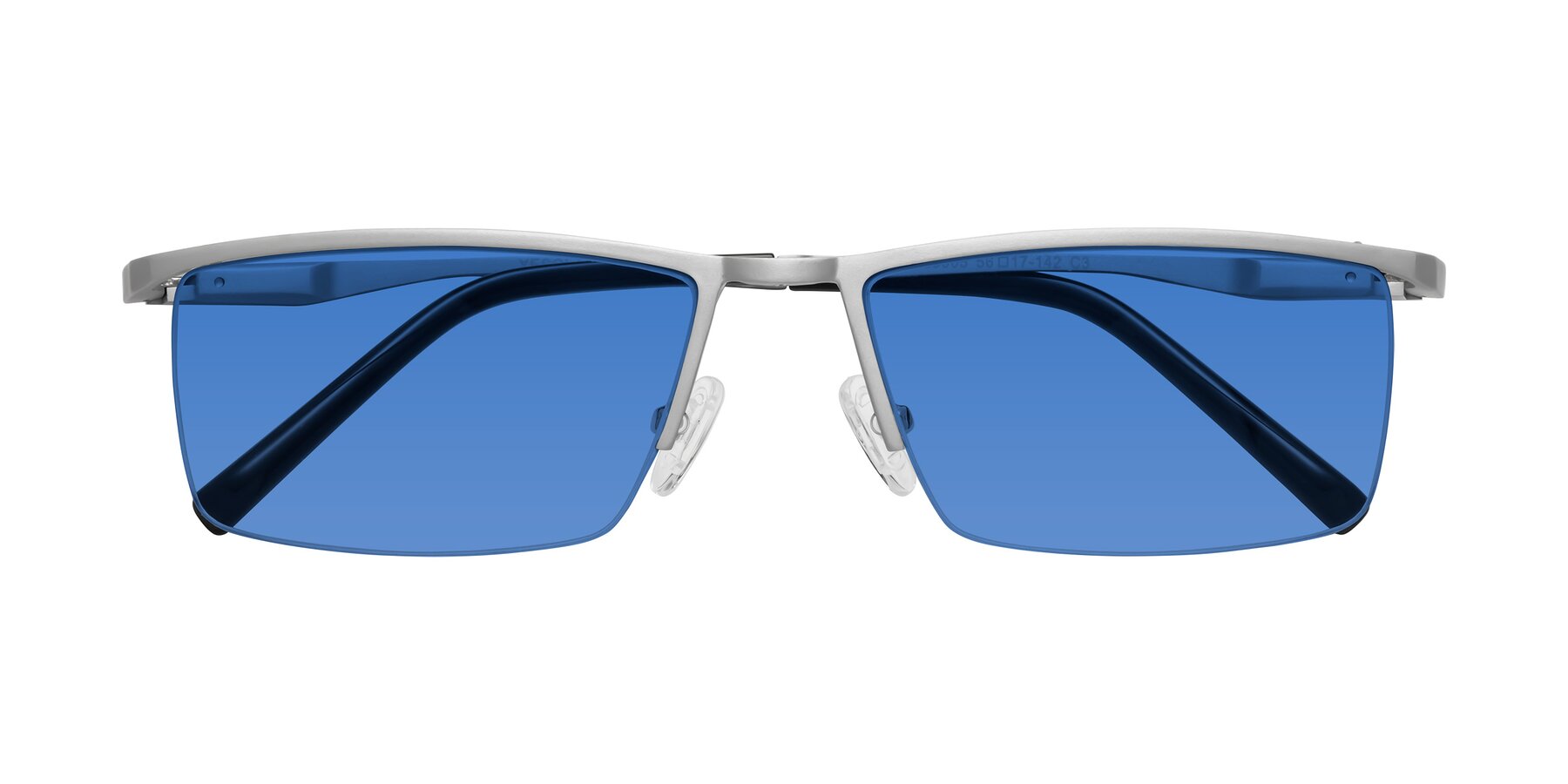 Folded Front of XL9005 in Silver with Blue Tinted Lenses