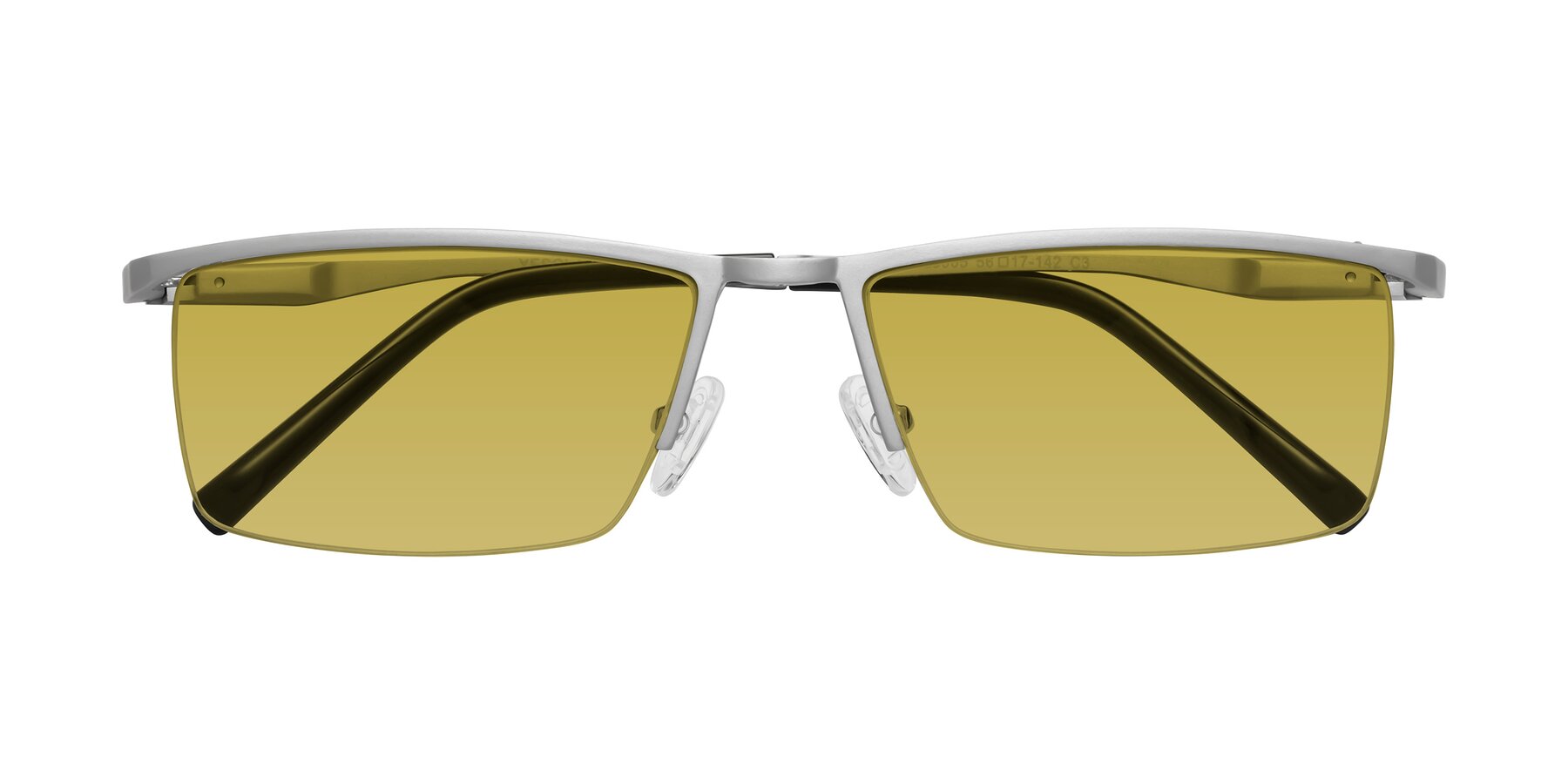 Folded Front of XL9005 in Silver with Champagne Tinted Lenses