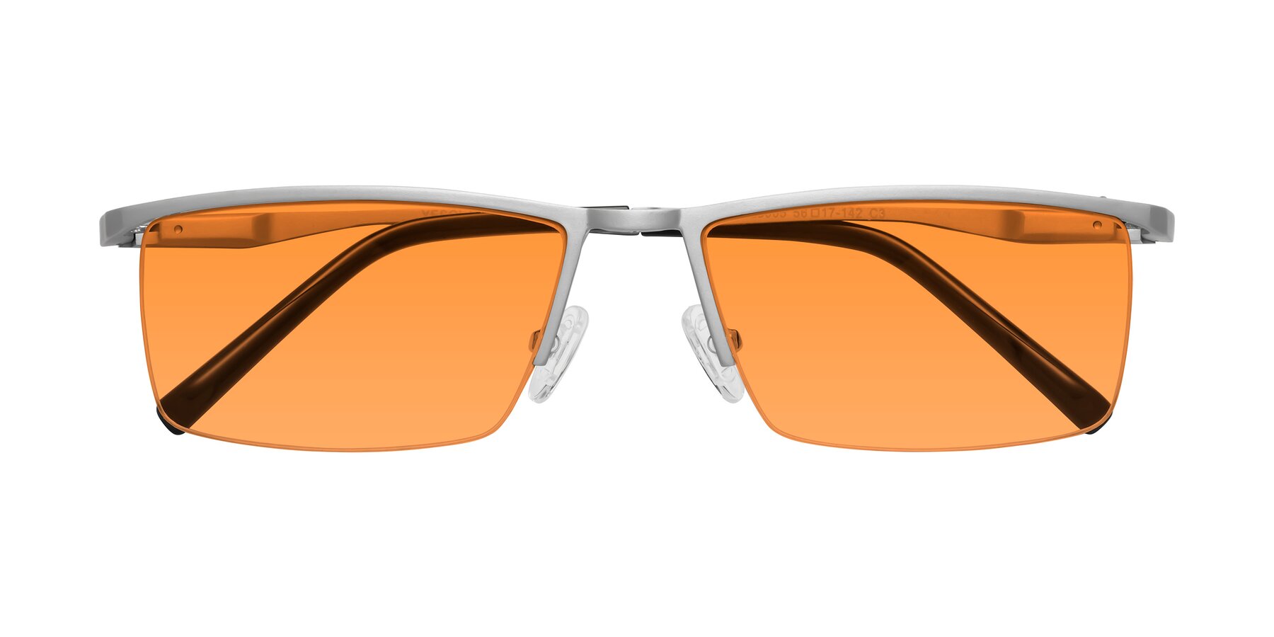 Folded Front of XL9005 in Silver with Orange Tinted Lenses