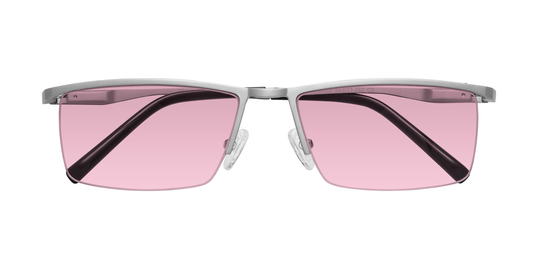 Folded Front of XL9005 in Silver with Light Wine Tinted Lenses