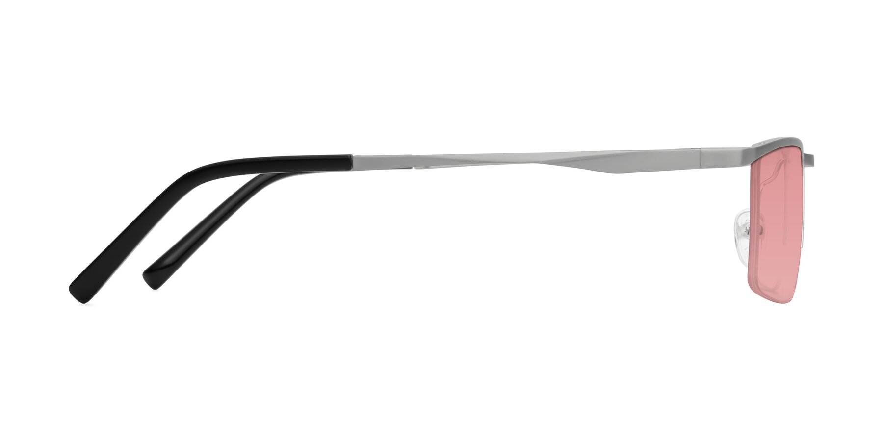 Side of XL9005 in Silver with Medium Garnet Tinted Lenses