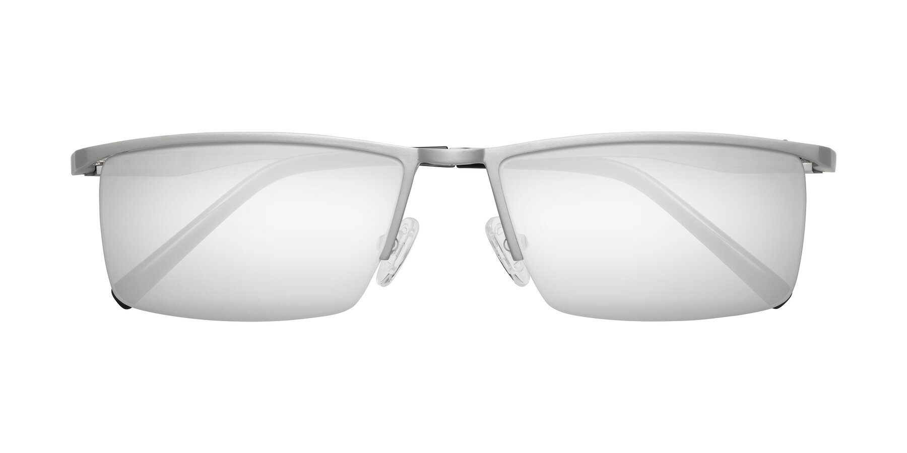 Folded Front of XL9005 in Silver with Silver Mirrored Lenses