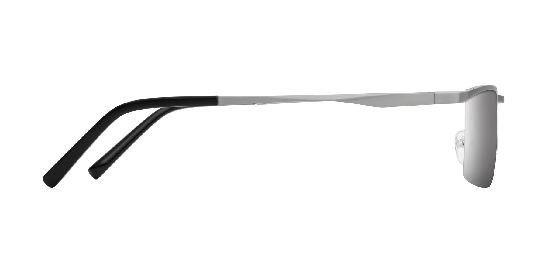 Side of XL9005 in Silver with Silver Mirrored Lenses