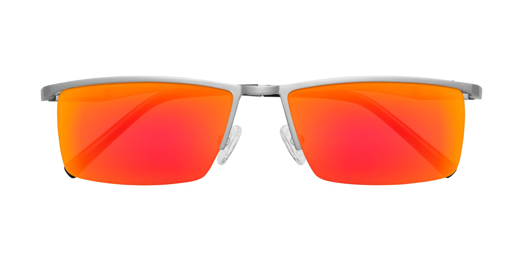 Folded Front of XL9005 in Silver with Red Gold Mirrored Lenses