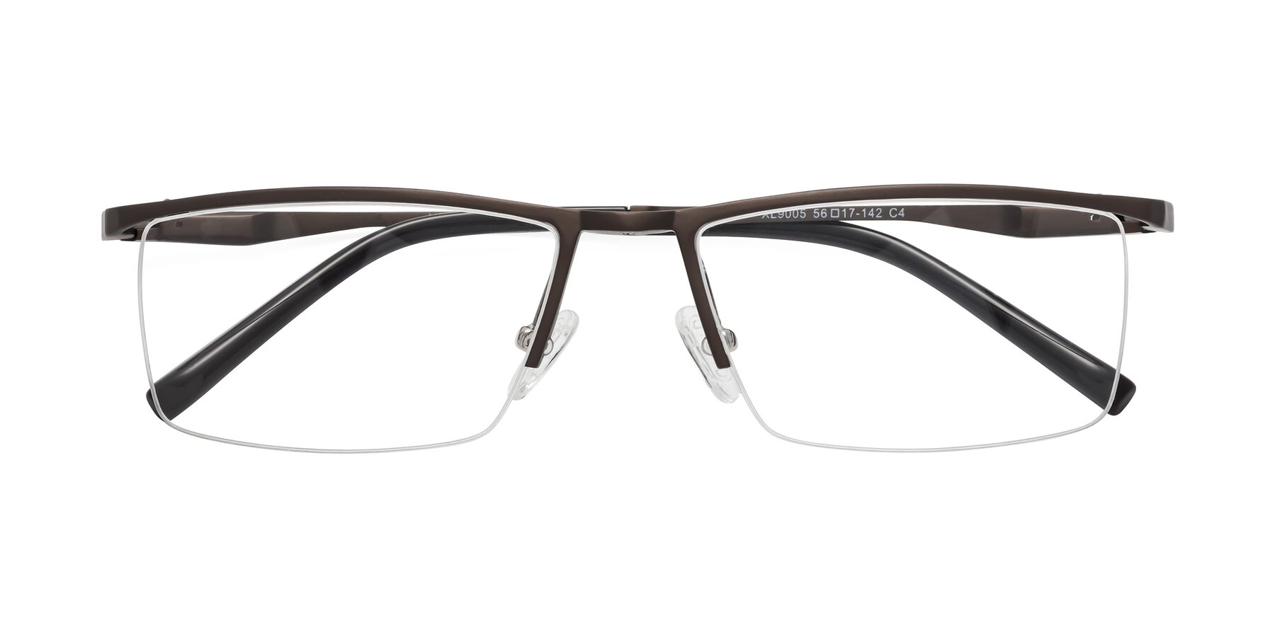 Folded Front of XL9005 in Coffee with Clear Blue Light Blocking Lenses