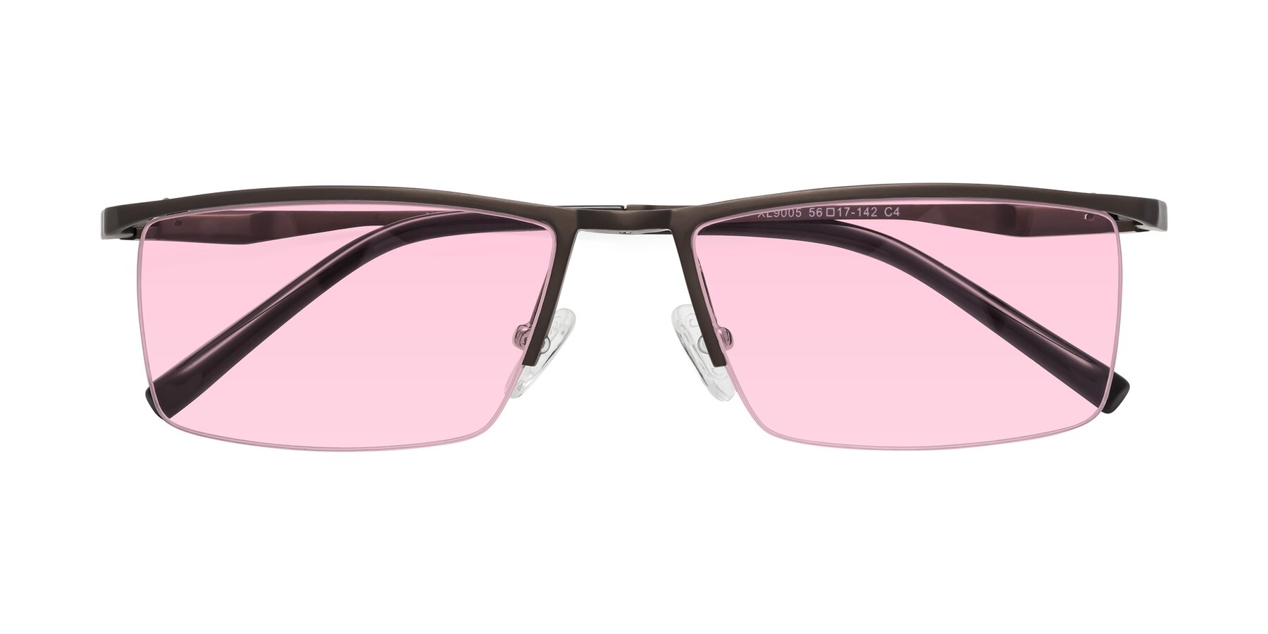 Folded Front of XL9005 in Coffee with Light Pink Tinted Lenses