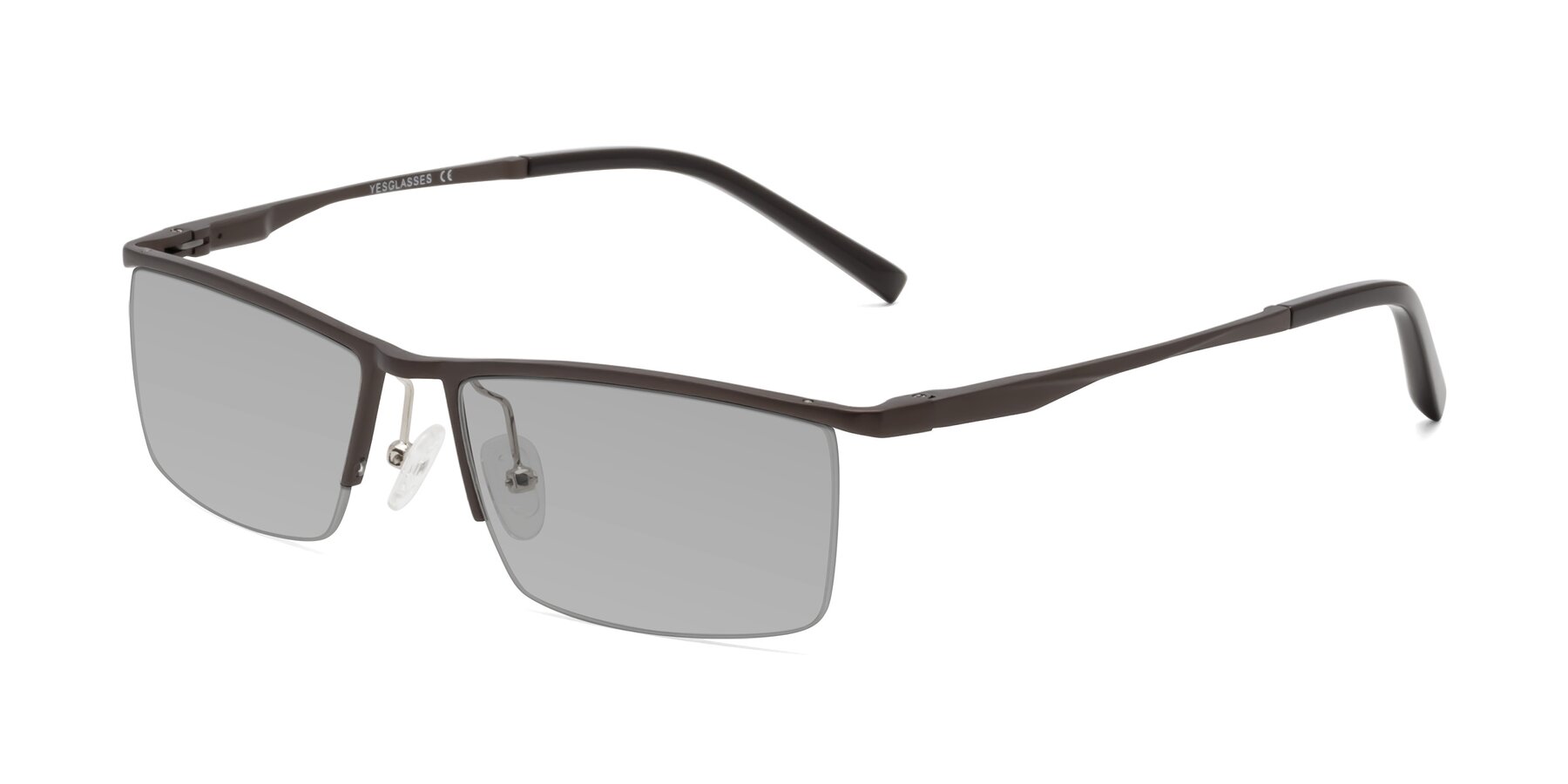 Angle of XL9005 in Coffee with Light Gray Tinted Lenses