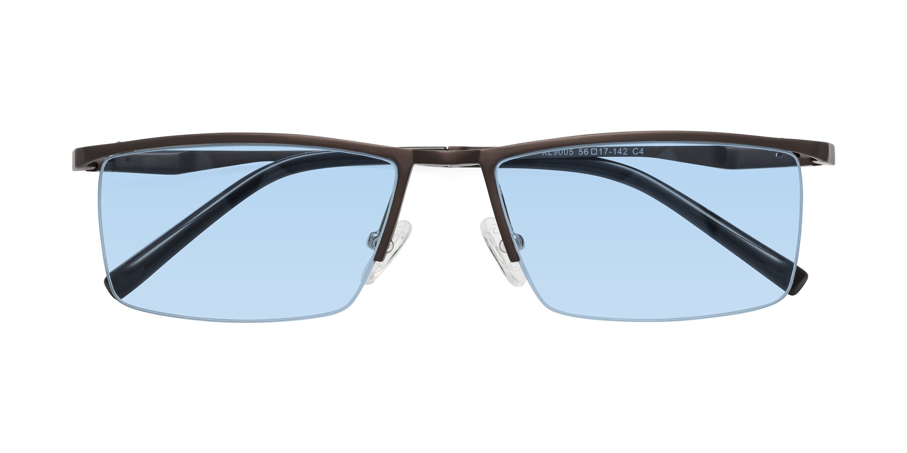 Folded Front of XL9005 in Coffee with Light Blue Tinted Lenses
