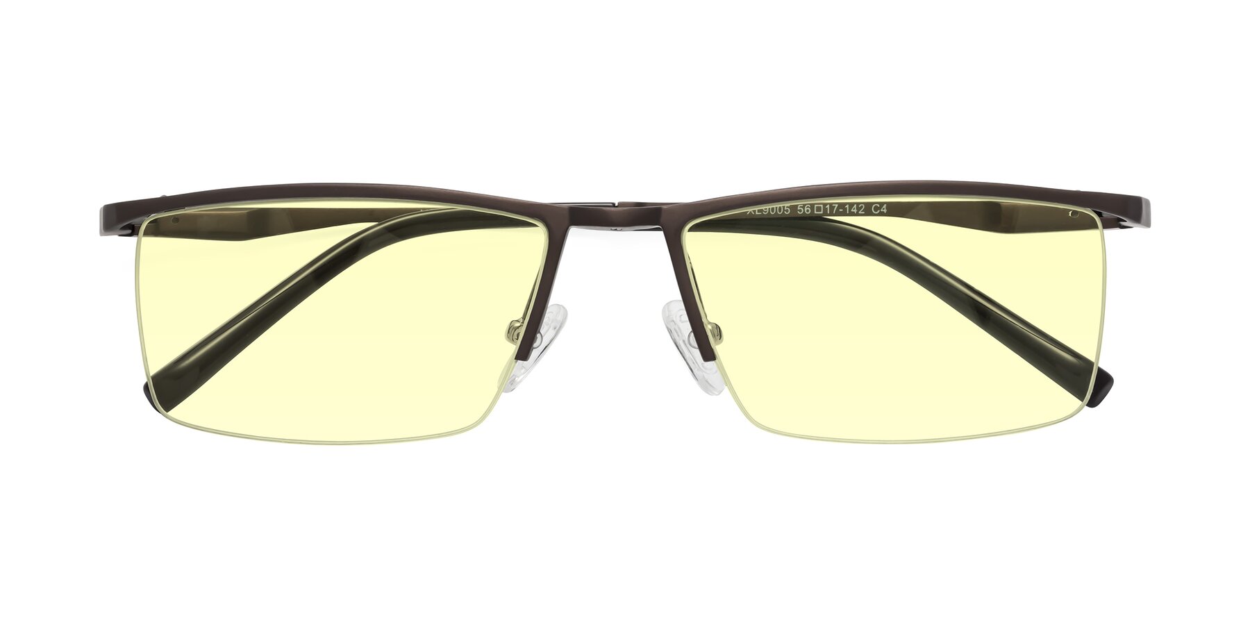 Folded Front of XL9005 in Coffee with Light Yellow Tinted Lenses