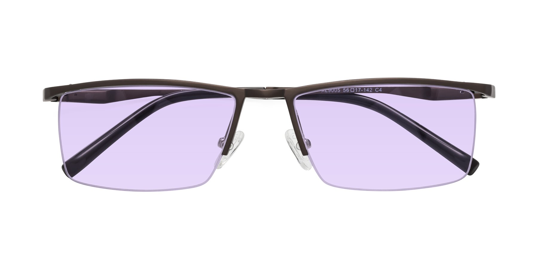 Folded Front of XL9005 in Coffee with Light Purple Tinted Lenses
