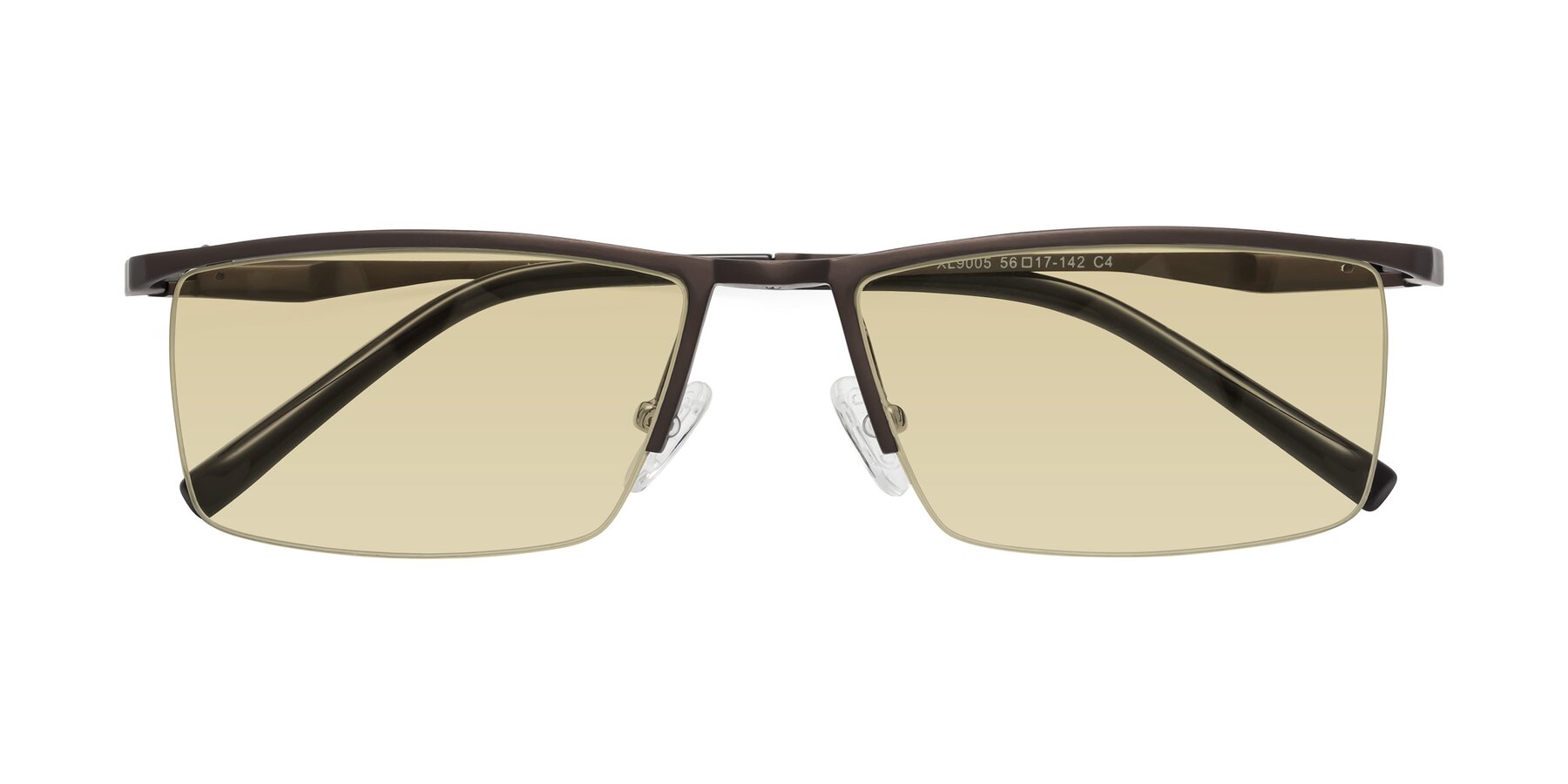 Folded Front of XL9005 in Coffee with Light Champagne Tinted Lenses