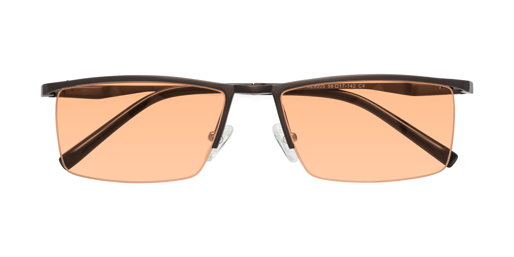 Folded Front of XL9005 in Coffee with Light Orange Tinted Lenses