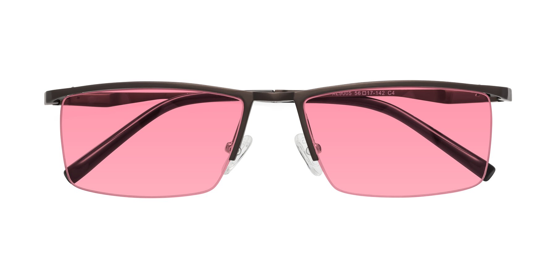 Folded Front of XL9005 in Coffee with Pink Tinted Lenses