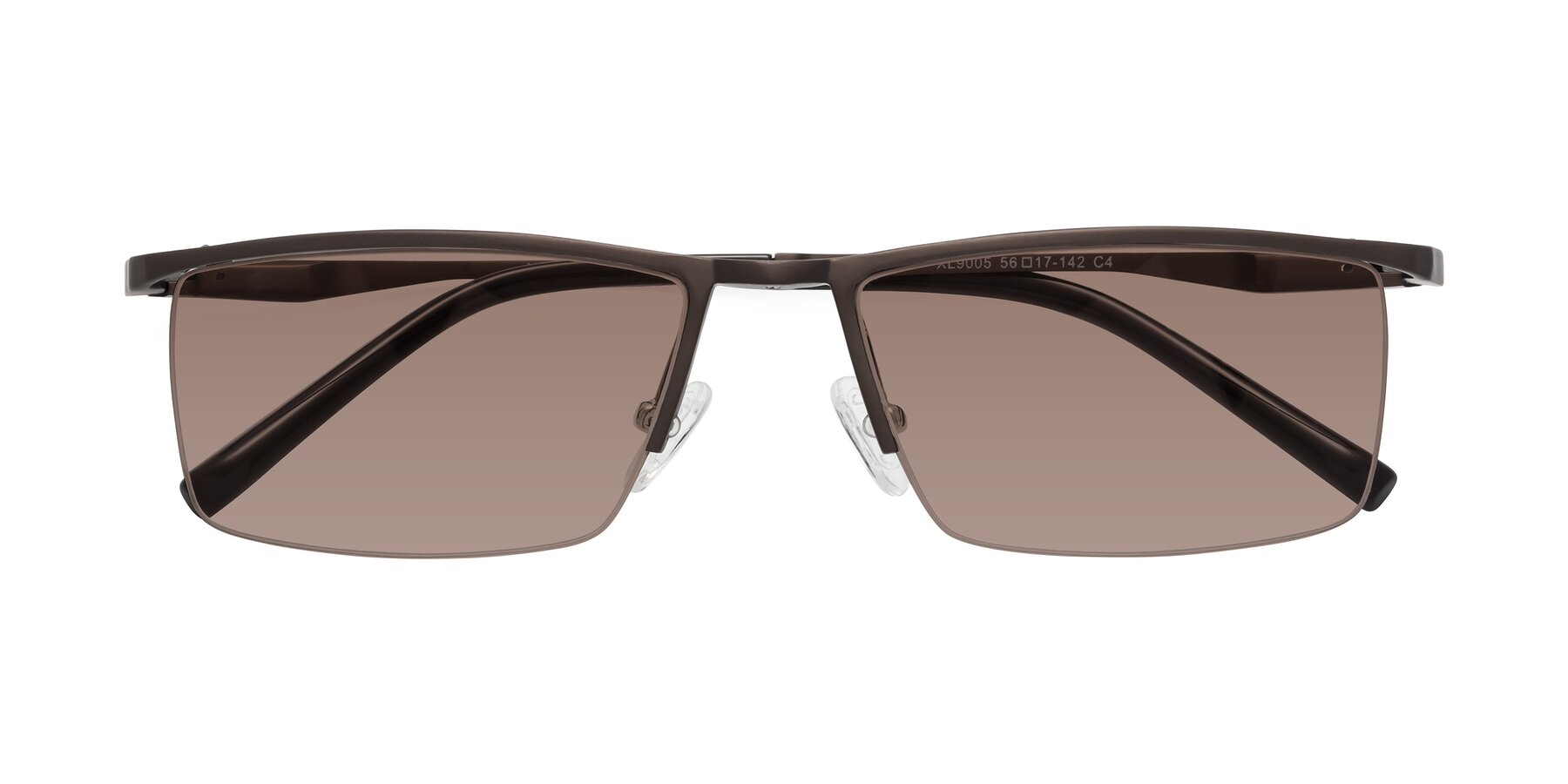 Folded Front of XL9005 in Coffee with Medium Brown Tinted Lenses