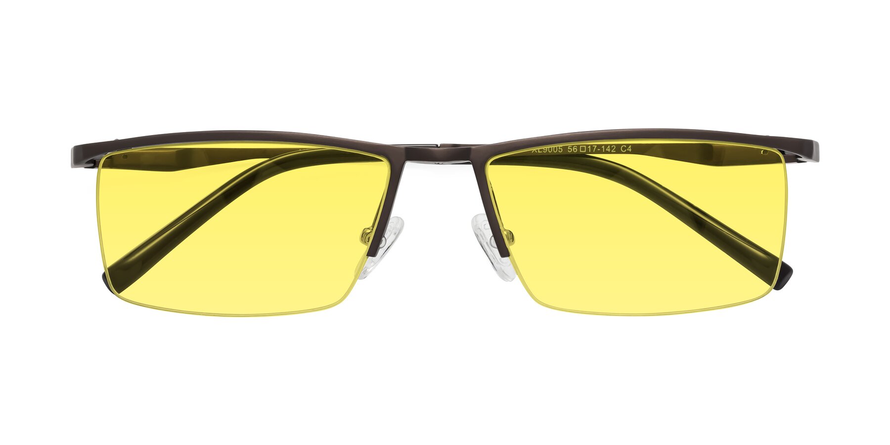 Folded Front of XL9005 in Coffee with Medium Yellow Tinted Lenses