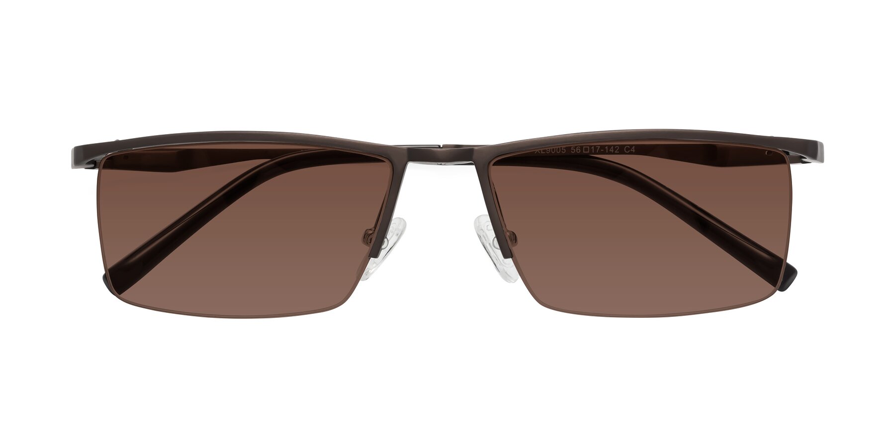 Folded Front of XL9005 in Coffee with Brown Tinted Lenses
