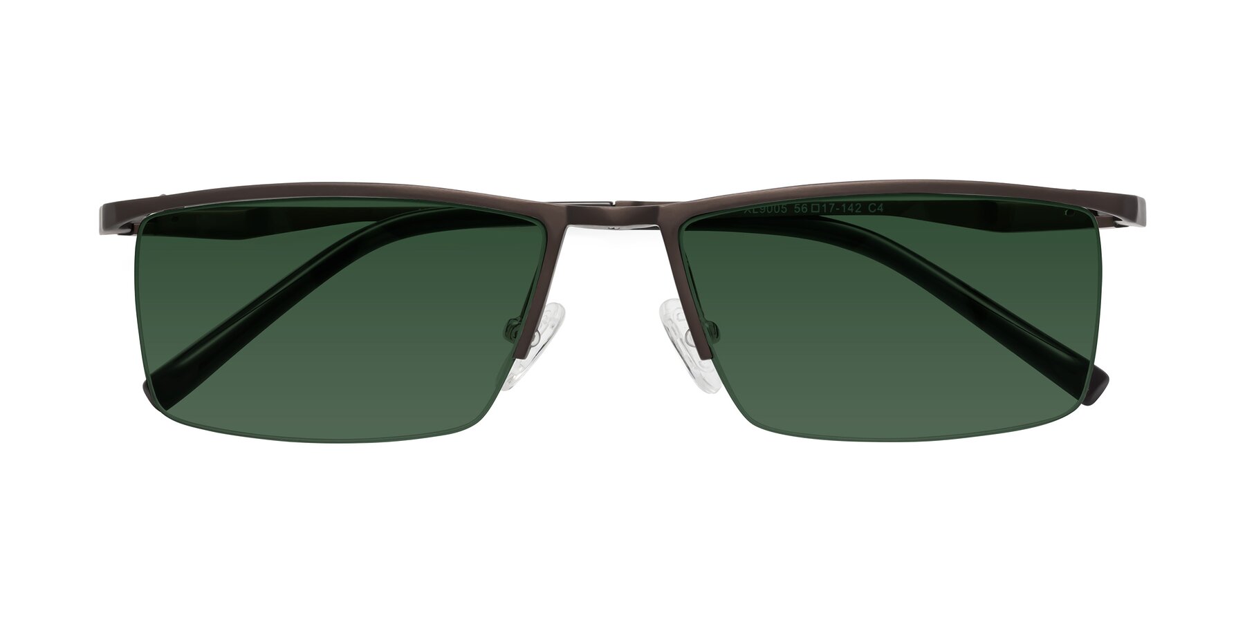 Folded Front of XL9005 in Coffee with Green Tinted Lenses