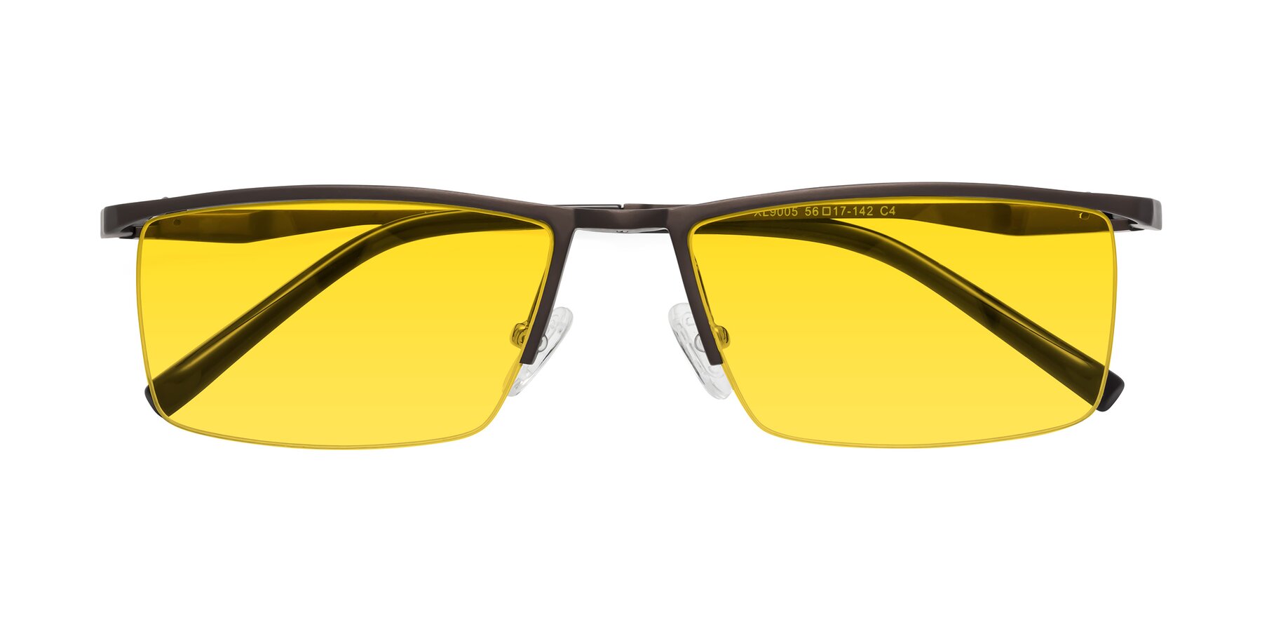 Folded Front of XL9005 in Coffee with Yellow Tinted Lenses