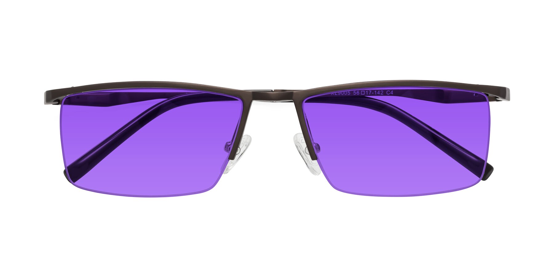 Folded Front of XL9005 in Coffee with Purple Tinted Lenses