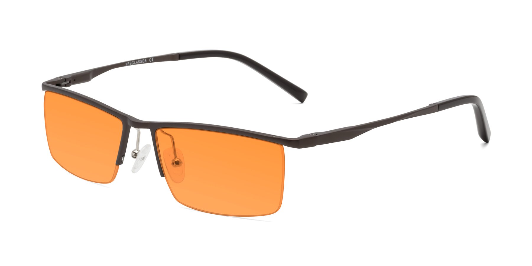 Angle of XL9005 in Coffee with Orange Tinted Lenses