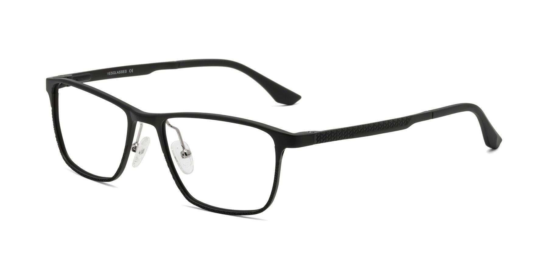 Angle of XL9035 in Black with Clear Blue Light Blocking Lenses
