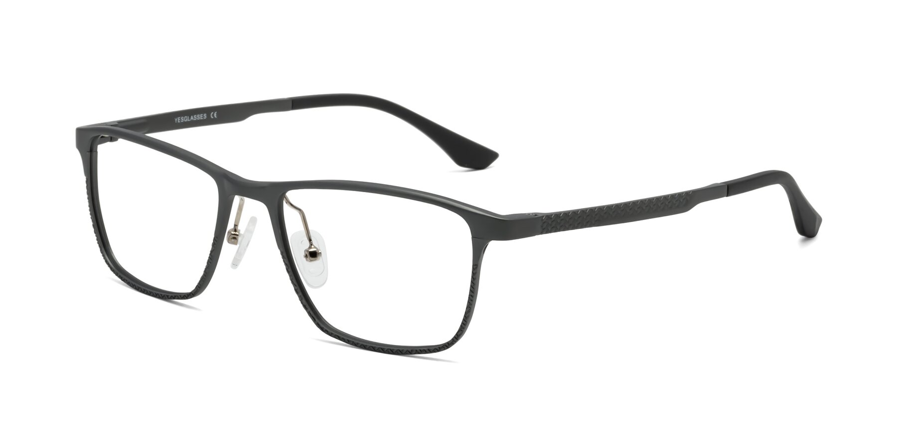 Angle of XL9035 in Gunmetal with Clear Reading Eyeglass Lenses