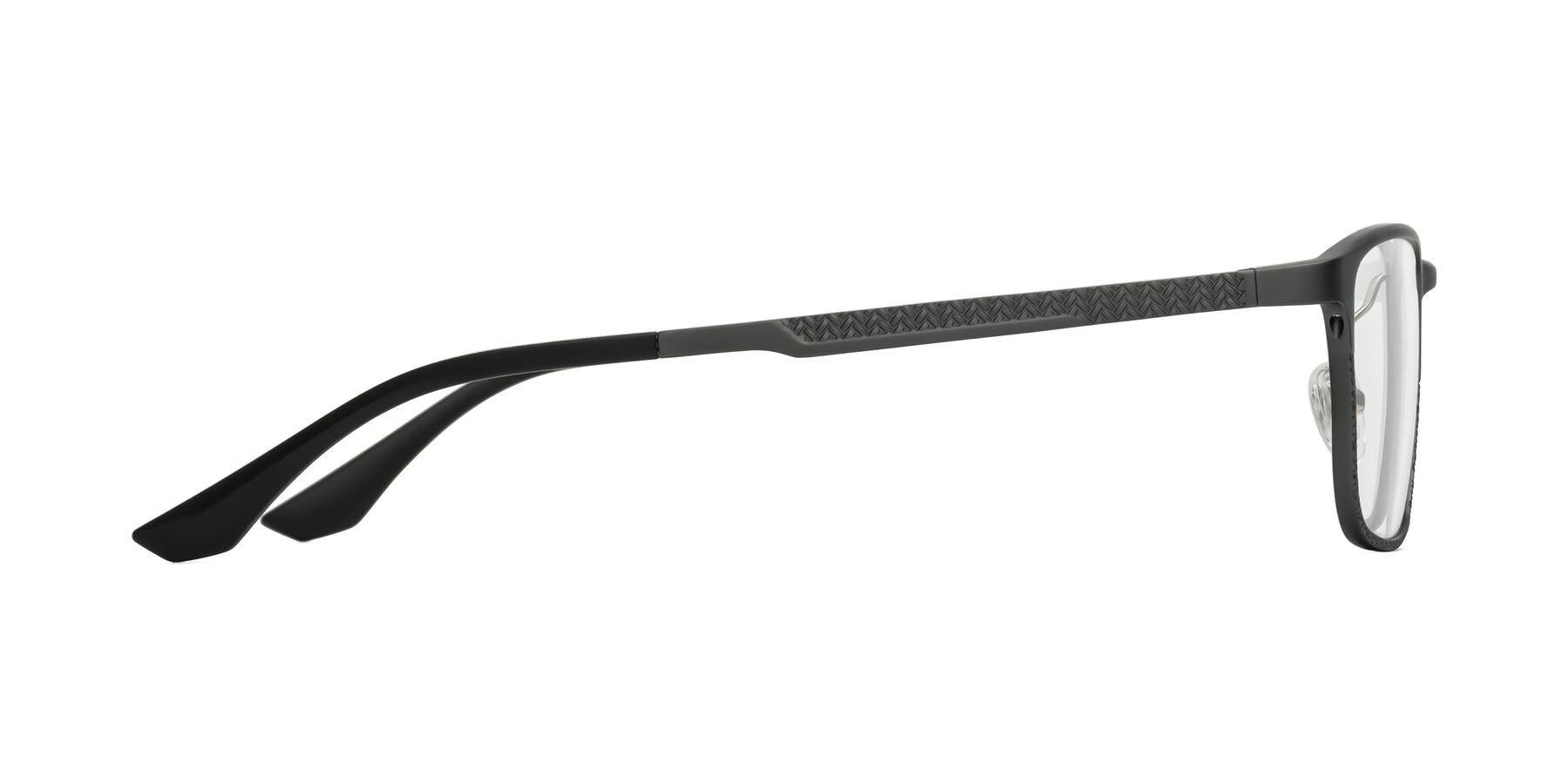 Side of XL9035 in Gunmetal with Clear Eyeglass Lenses