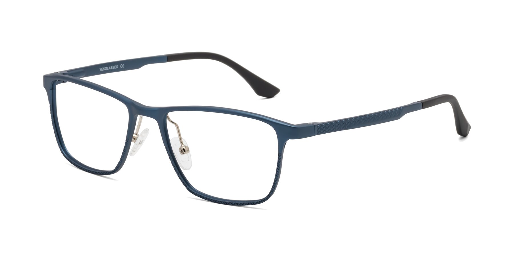 Angle of XL9035 in Blue with Clear Eyeglass Lenses