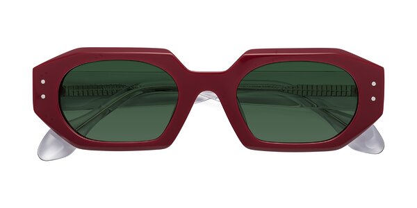 Front of Molly in Maroon / Clear