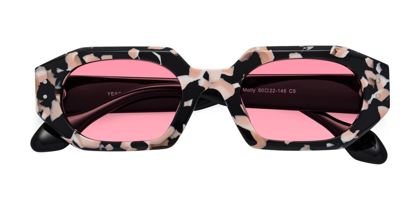 Molly - Pink Floral / Black Tinted Sunglasses