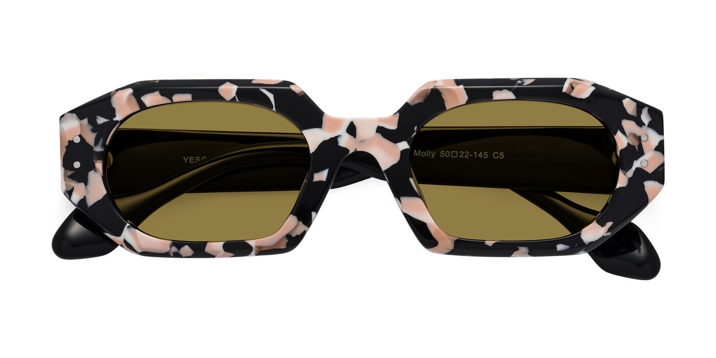 Molly - Pink Floral / Black Polarized Sunglasses