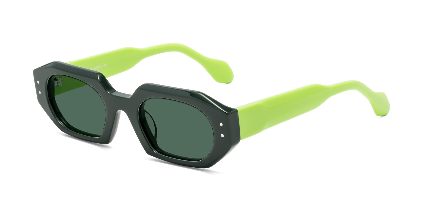 Angle of Molly in Forest-Lime with Green Polarized Lenses