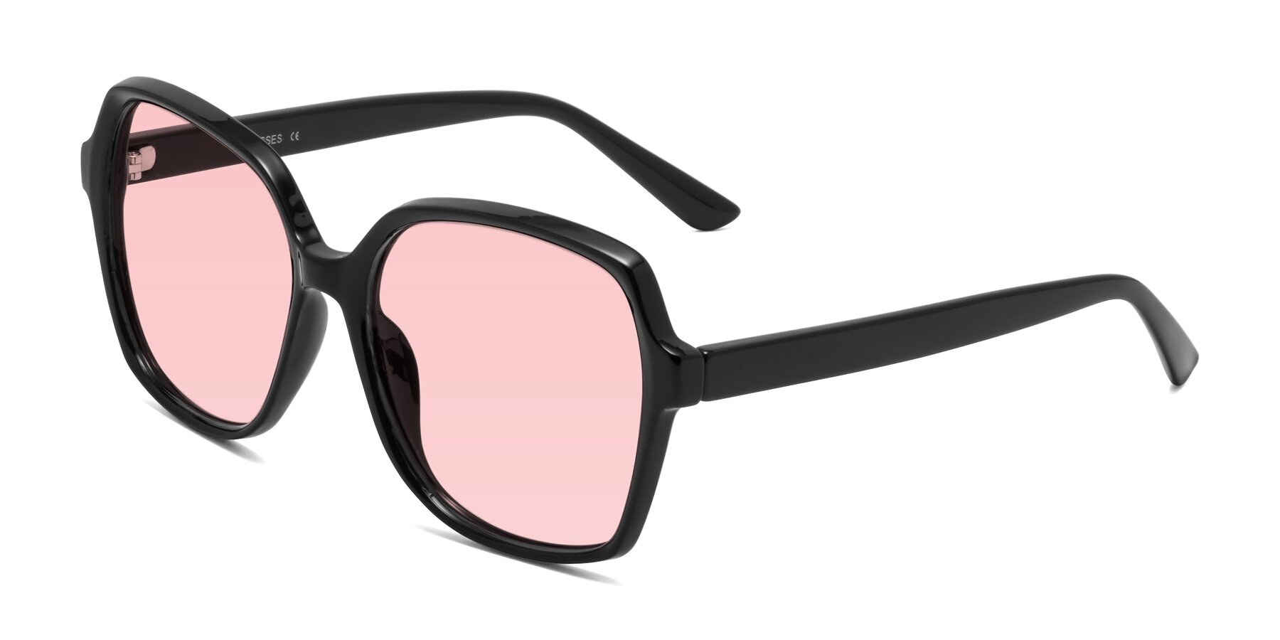 Angle of Kamana in Black with Light Garnet Tinted Lenses