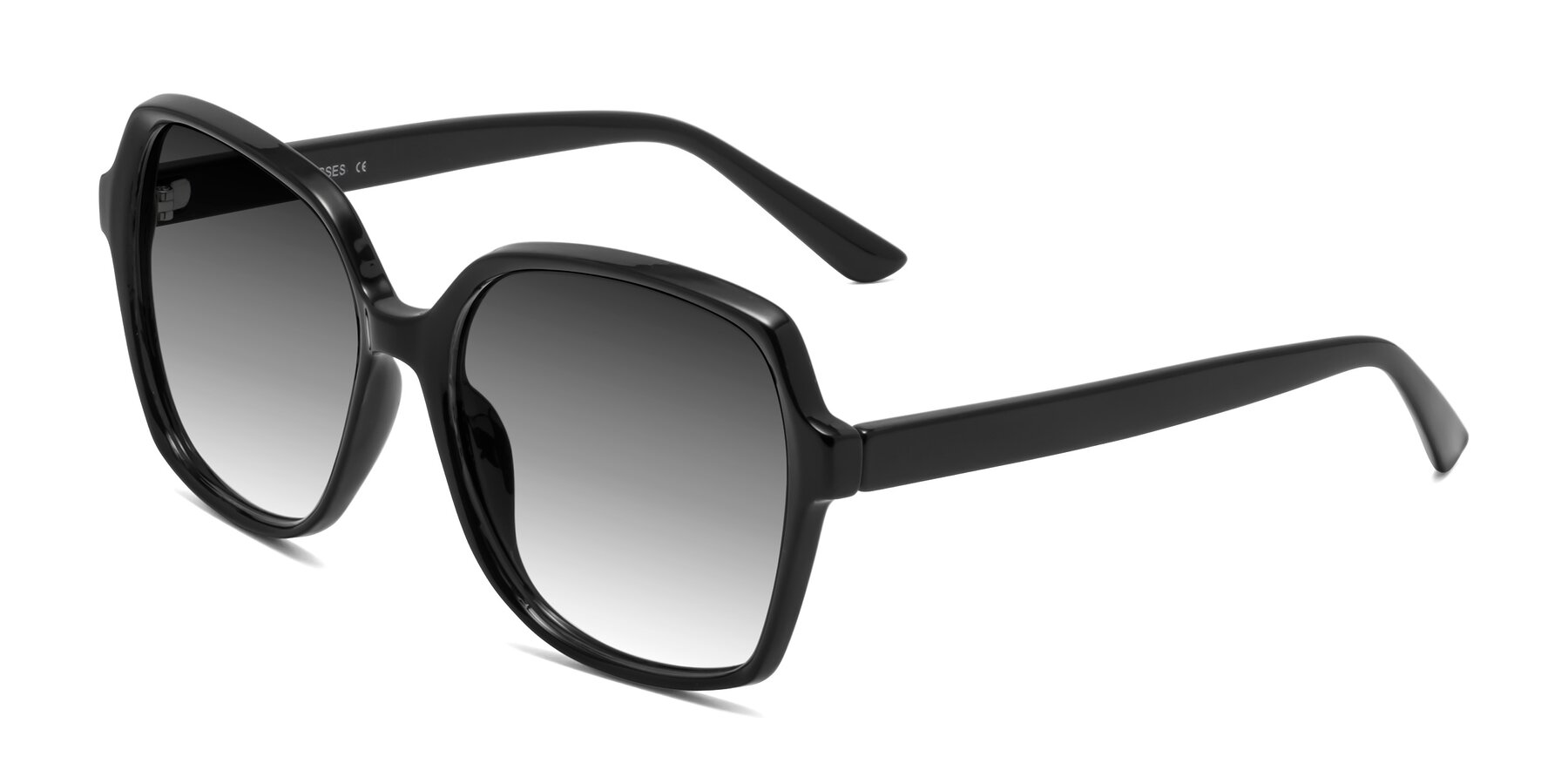 Angle of Kamana in Black with Gray Gradient Lenses