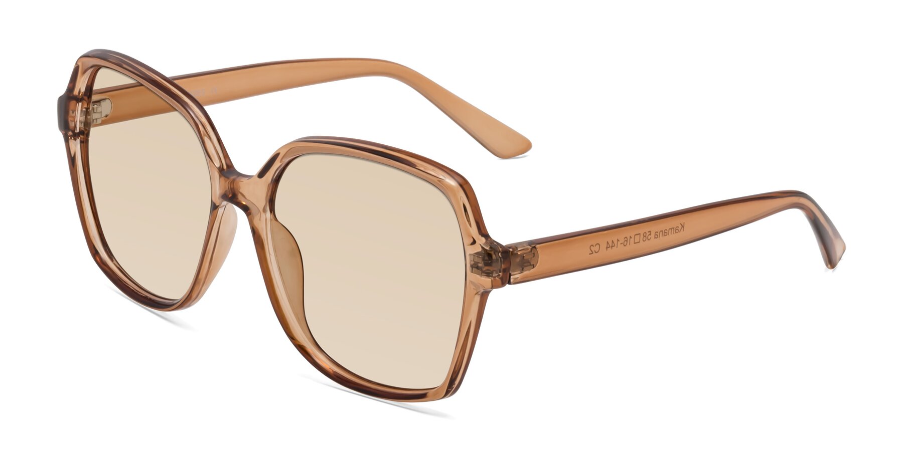 Angle of Kamana in Light Brown with Light Brown Tinted Lenses