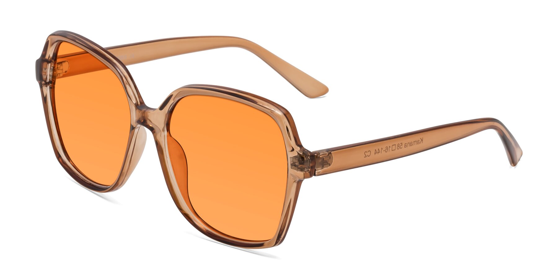 Angle of Kamana in Light Brown with Orange Tinted Lenses