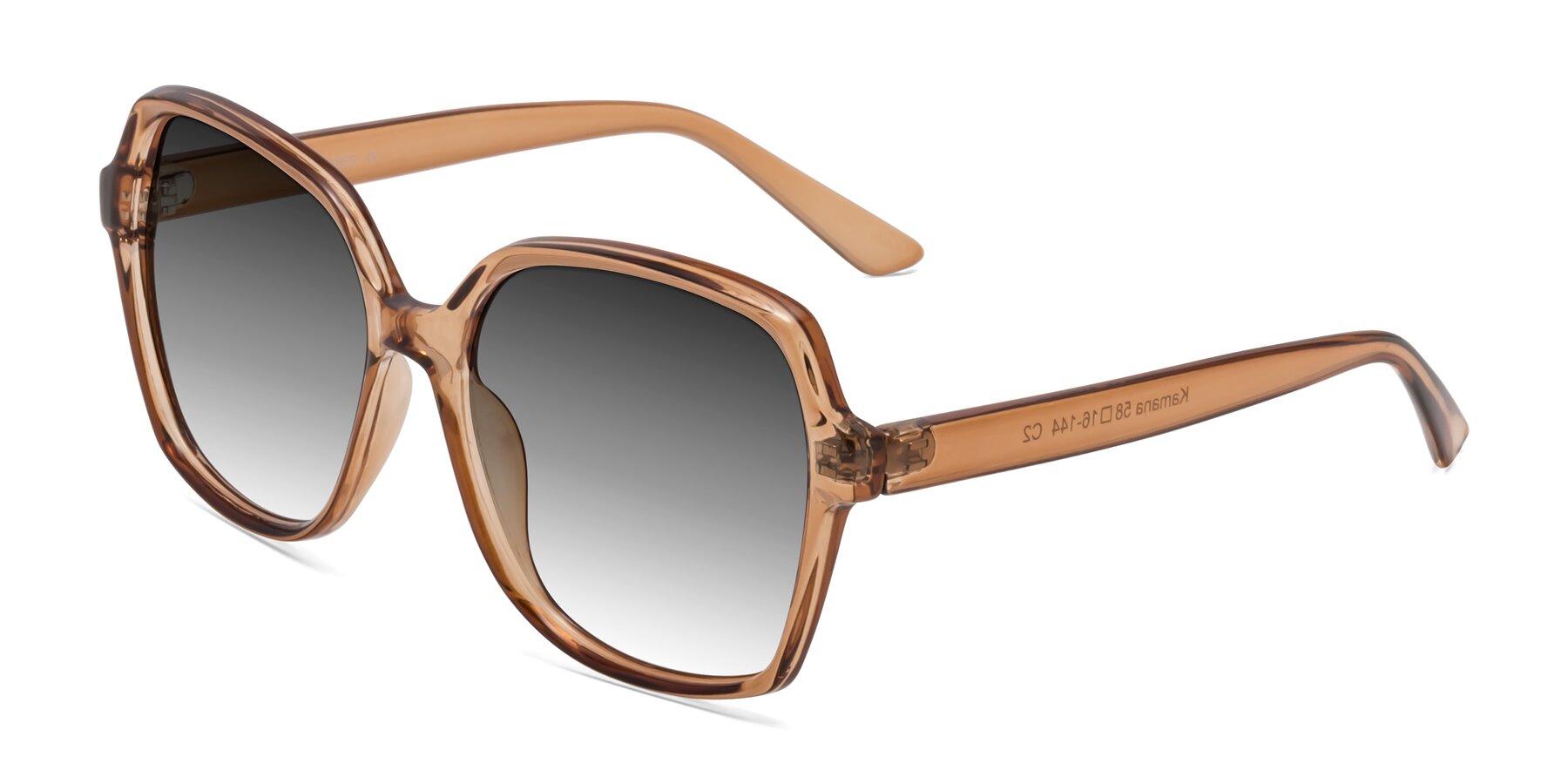 Angle of Kamana in Light Brown with Gray Gradient Lenses