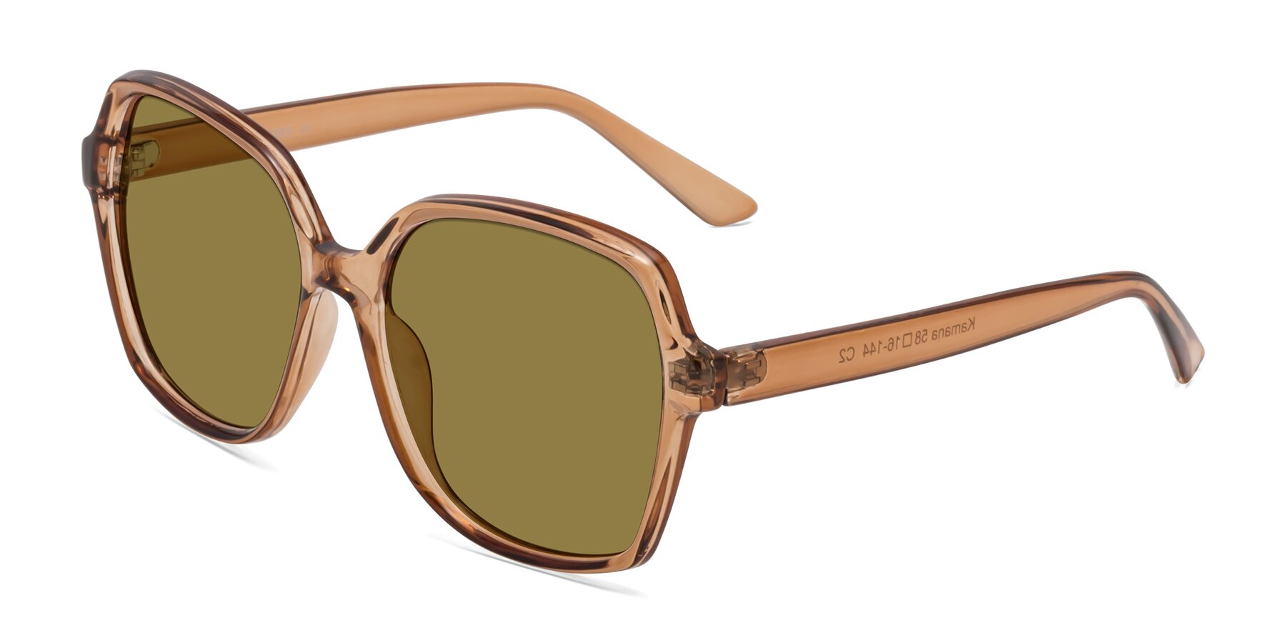 Angle of Kamana in Light Brown with Brown Polarized Lenses