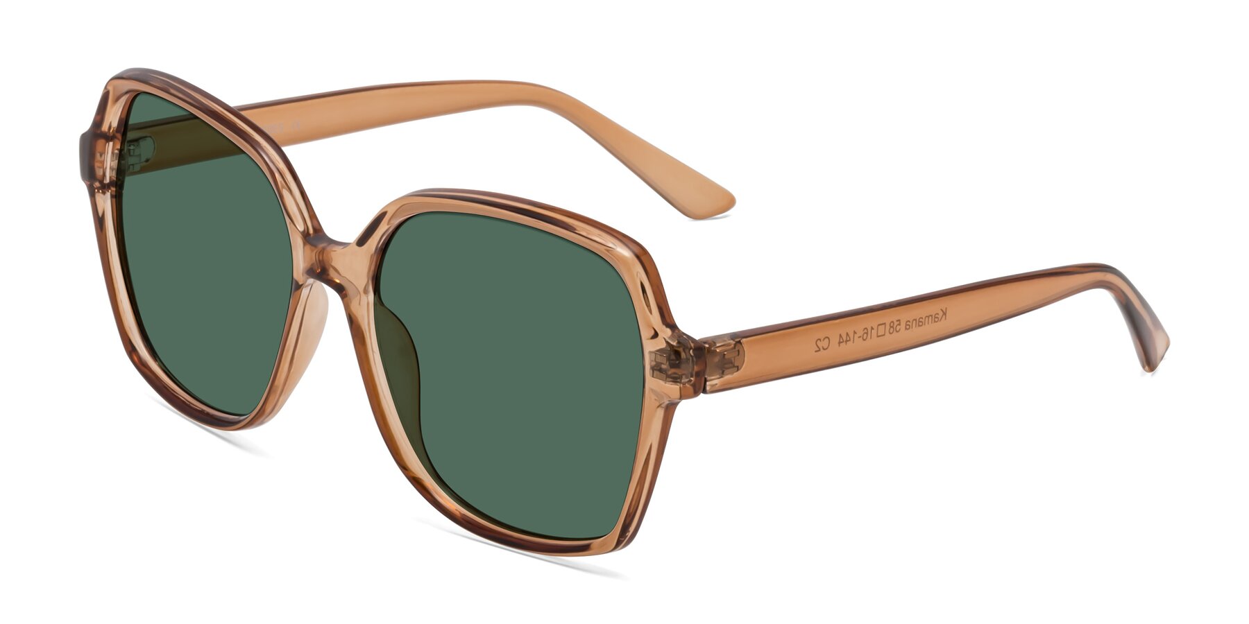 Angle of Kamana in Light Brown with Green Polarized Lenses
