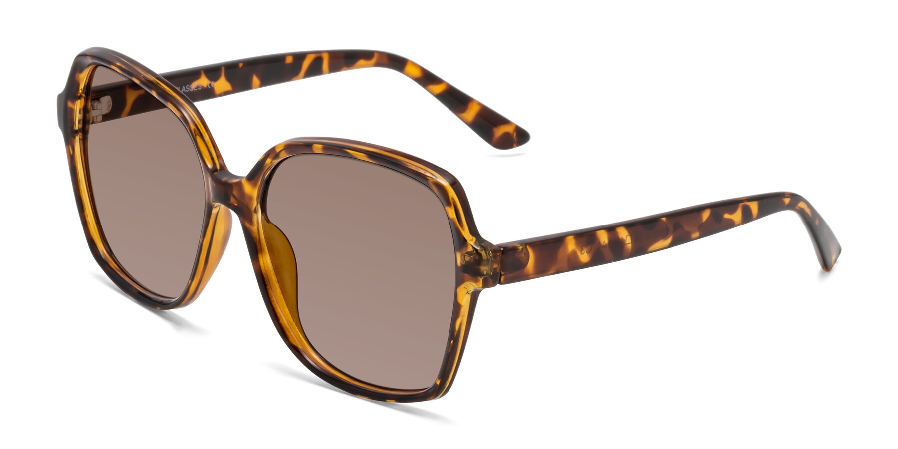 Angle of Kamana in Tortoise with Medium Brown Tinted Lenses
