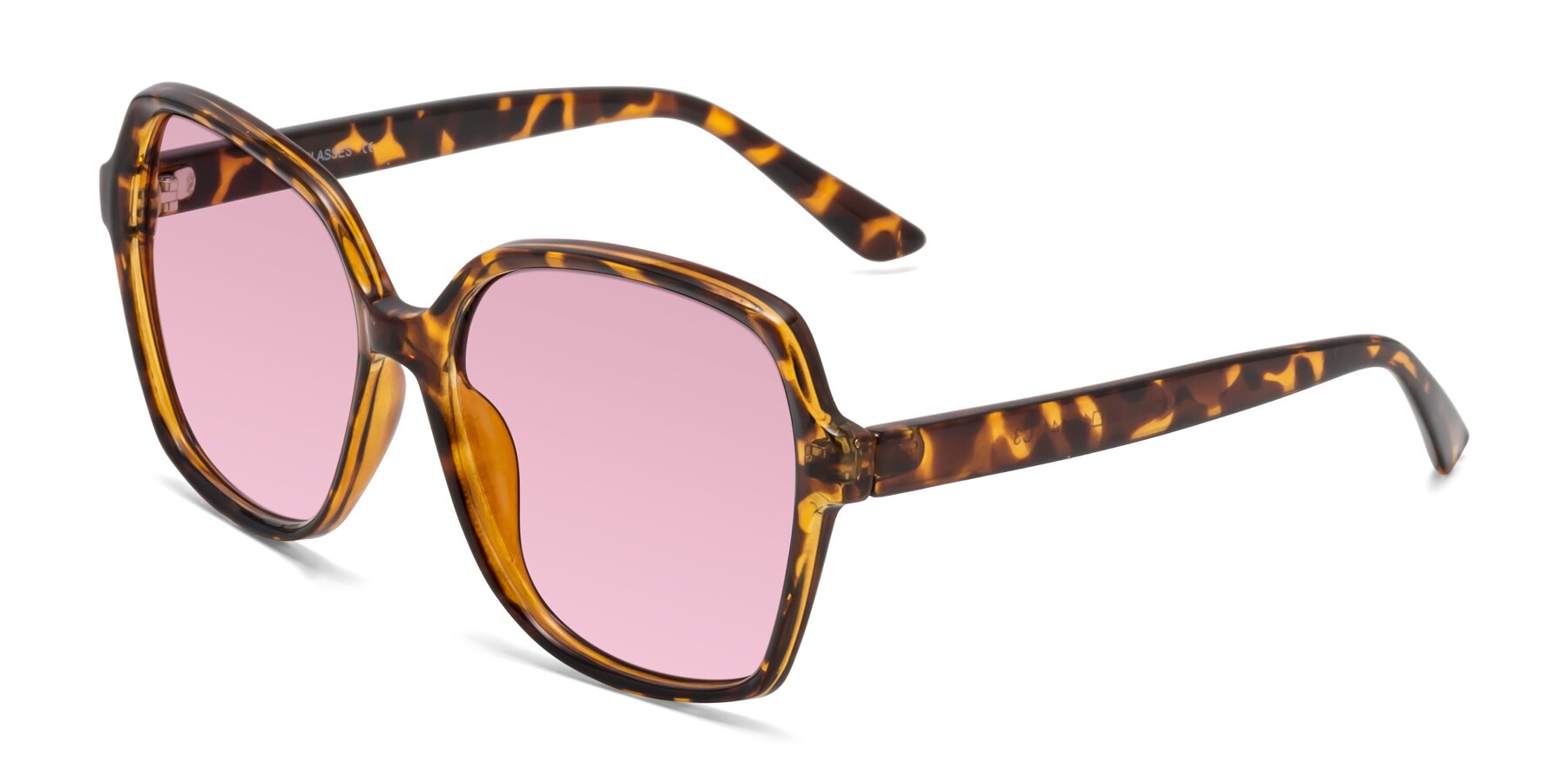 Angle of Kamana in Tortoise with Light Wine Tinted Lenses