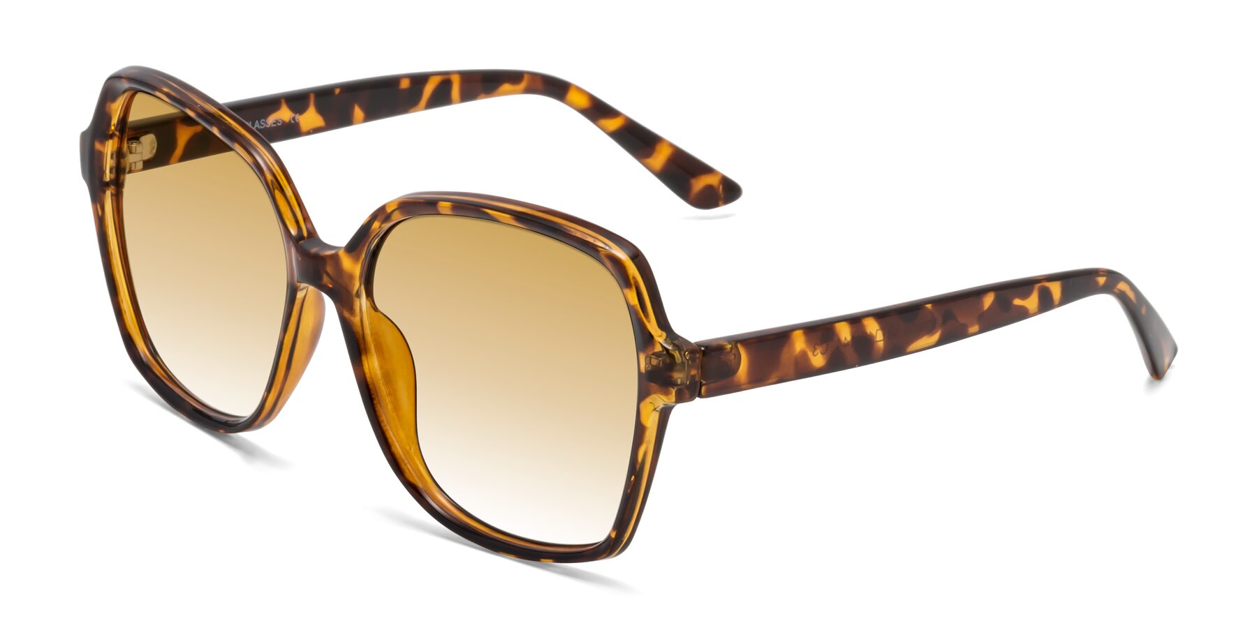 Angle of Kamana in Tortoise with Champagne Gradient Lenses
