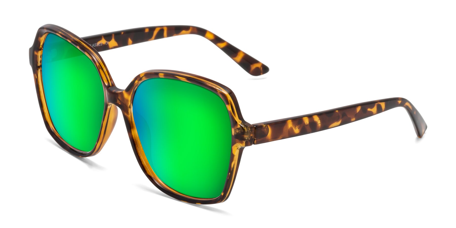 Angle of Kamana in Tortoise with Green Mirrored Lenses