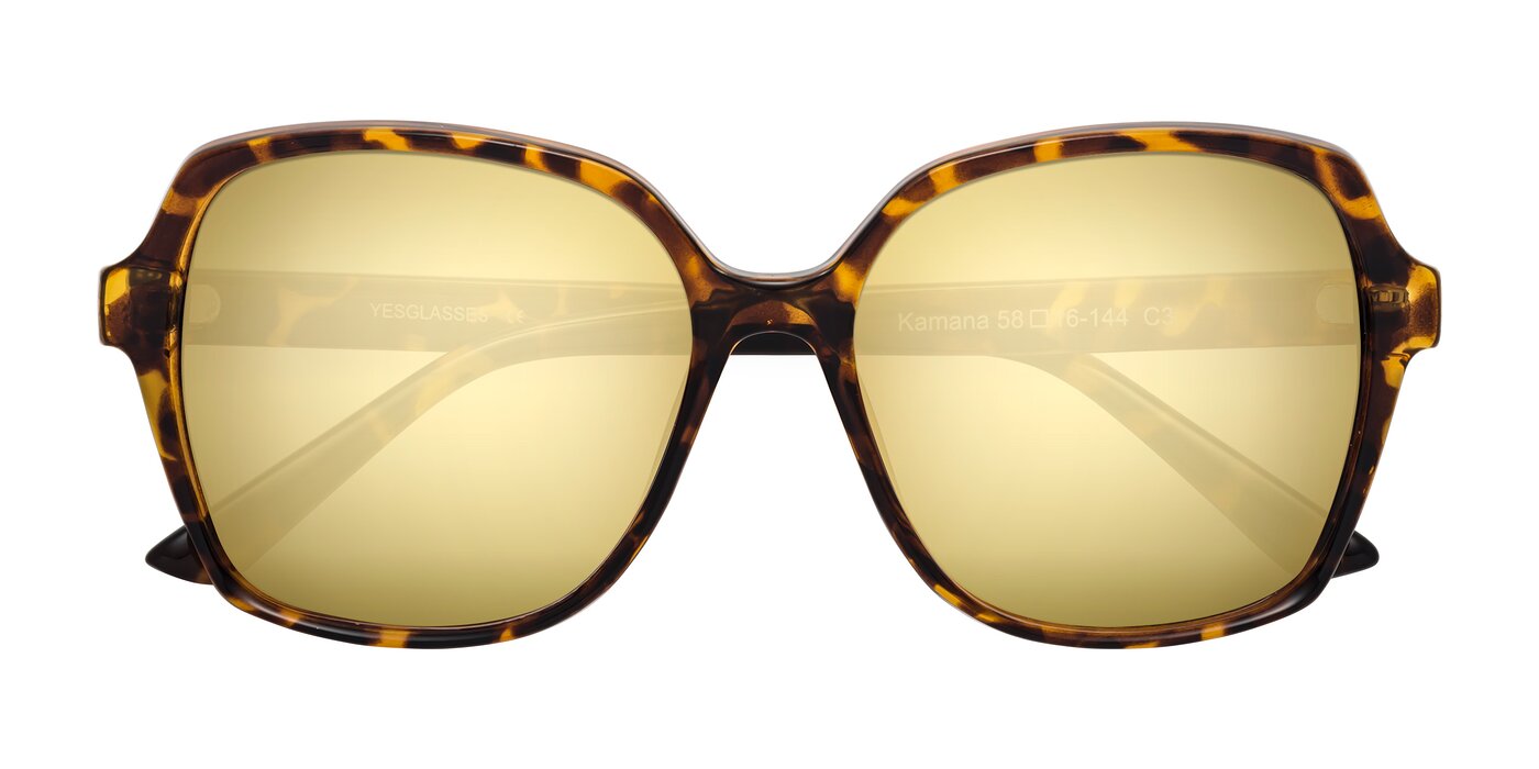 Kamana - Tortoise Flash Mirrored Sunglasses