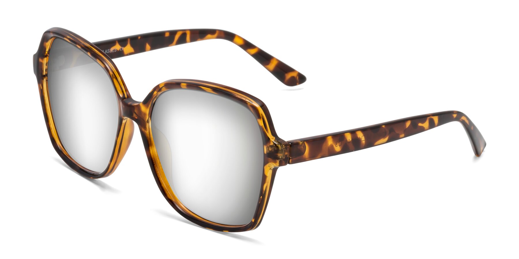 Angle of Kamana in Tortoise with Silver Mirrored Lenses
