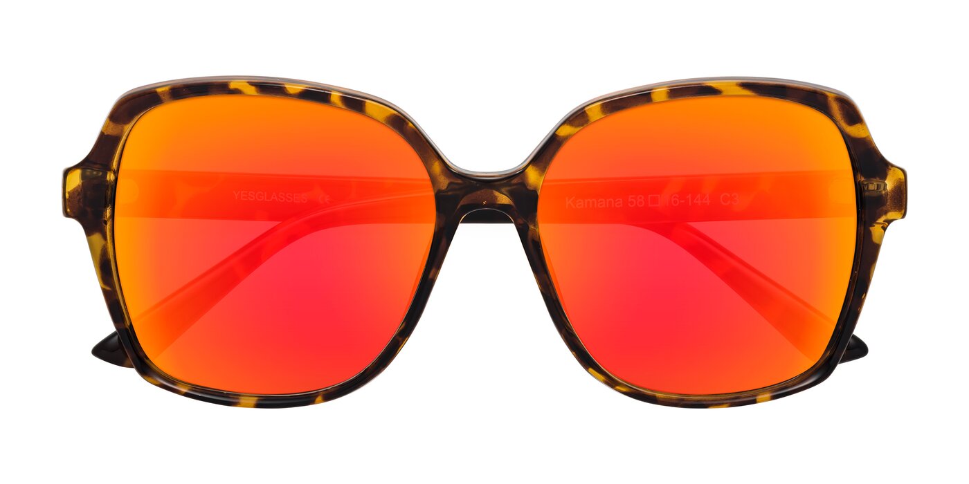 Kamana - Tortoise Flash Mirrored Sunglasses