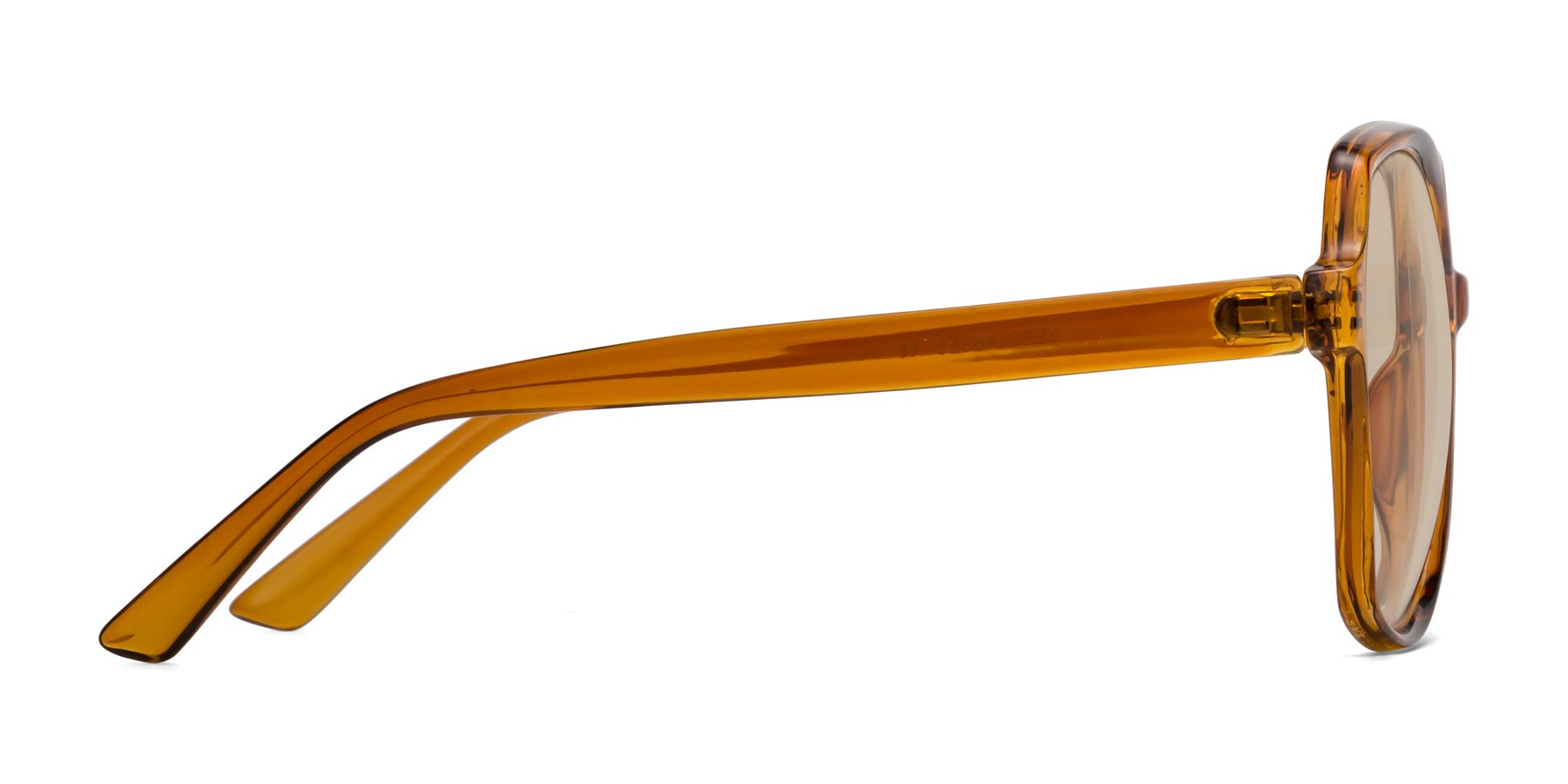 Side of Kamana in Maple Syrup with Light Brown Tinted Lenses