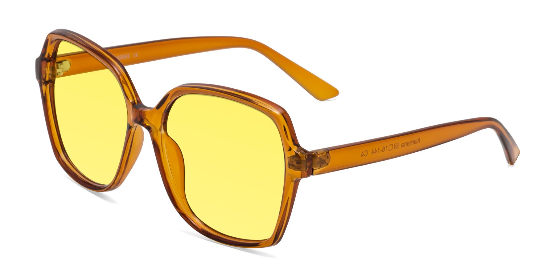 Angle of Kamana in Maple Syrup with Medium Yellow Tinted Lenses